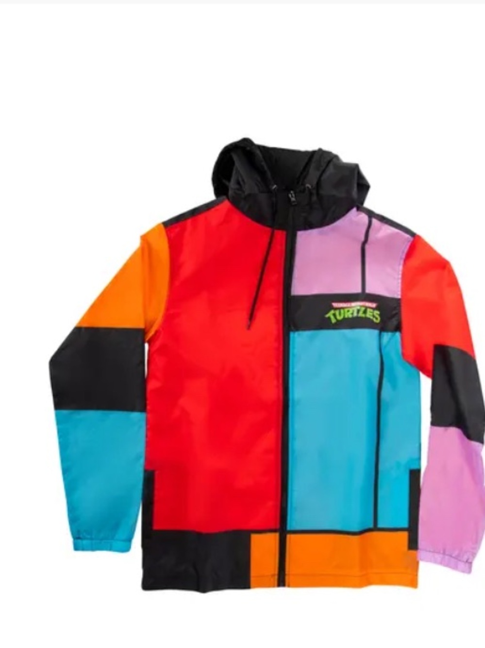 Nickelodeon Multicolor Block Windbreaker Jacket - Red, Blue, Orange, Purple